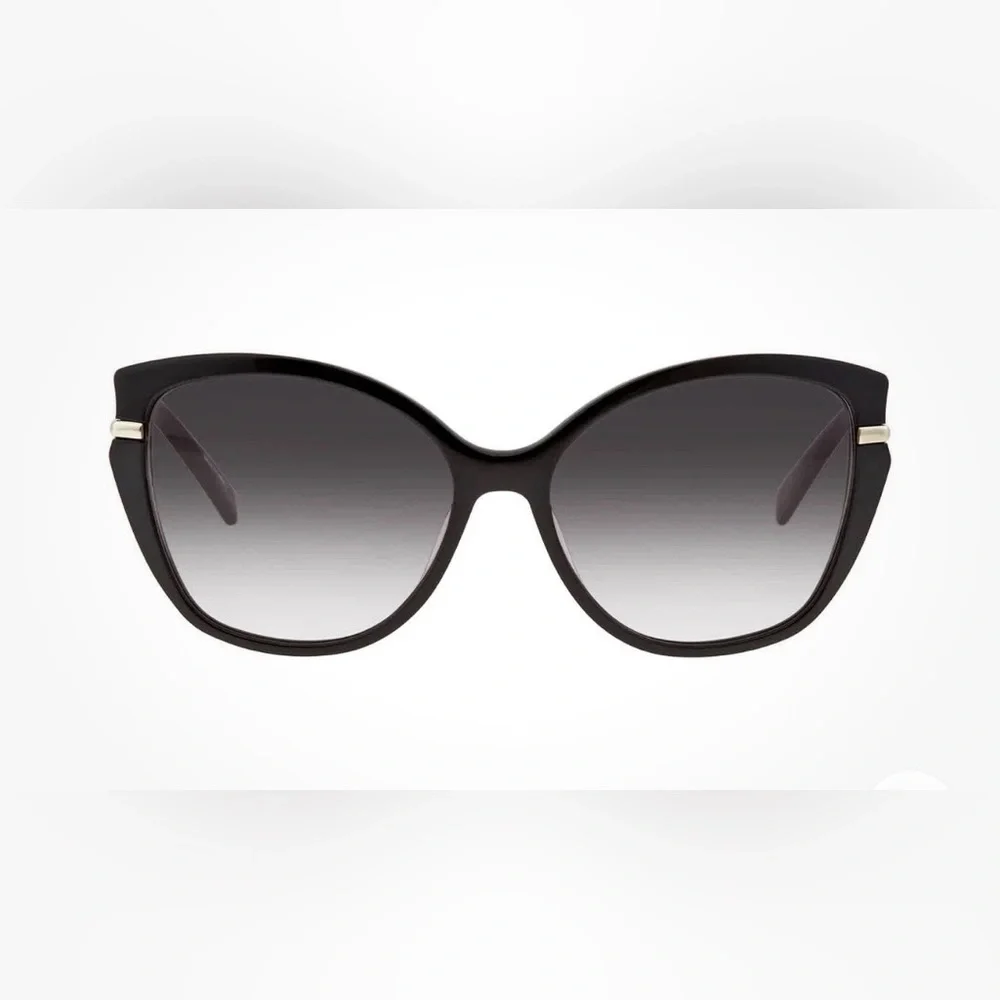 Longchamp 627S Black Cat-Eye Women's Sunglasses - Elegant Everyday Shades NIC